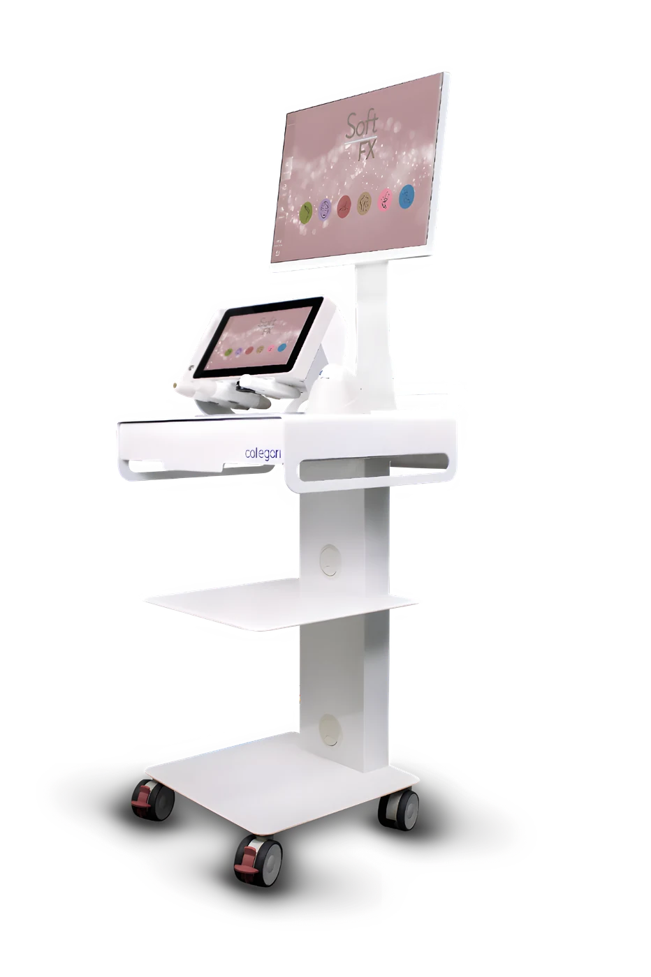 SKIN.ID SOFT FX auf dem Untergestell Cloud C1 mit zweitem Bildschirm, Produktabbildung